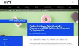 
							         Finding the Sweet Spot: Creativity, Chocolate, and Middle School at ...								  
							    