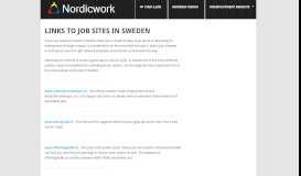 
							         Finding work in sweden - list of job sites in Sweden - Nordicwork								  
							    