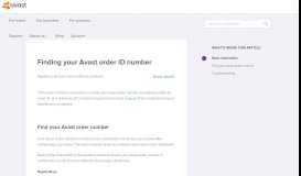 
							         Finding your Avast order ID number | Official Avast Support								  
							    