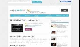 
							         FindMyMatches.com Reviews - Legit or Scam? - Reviewopedia								  
							    