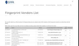 
							         Fingerprint Vendor List - State of Illinois | Department of Financial ...								  
							    
