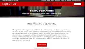 
							         FINRA E-Learning - Quest CE								  
							    