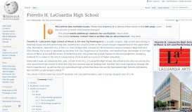 
							         Fiorello H. LaGuardia High School - Wikipedia								  
							    