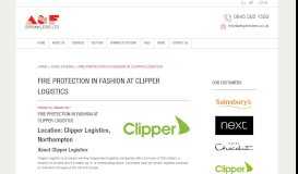 
							         Fire protection in fashion at Clipper Logistics | A & F Sprinklers								  
							    
