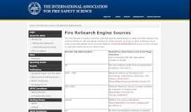 
							         Fire ReSearch Engine Sources - IAFSS								  
							    