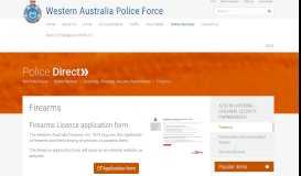 
							         Firearms | Western Australia Police Force								  
							    