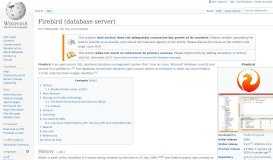 
							         Firebird (database server) - Wikipedia								  
							    