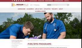 
							         Fire/EMS Programs - Indian Hills Community College								  
							    