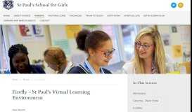
							         Firefly - St Paul's Virtual Learning ... - St Paul's School for Girls								  
							    