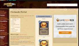 
							         Firelands Portal - Hearthstone Wiki								  
							    