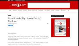
							         Firm Unveils 'My Liberty Family' Platform - THISDAYLIVE								  
							    