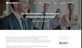 
							         Firma verkaufen - Portal zum Unternehmensverkauf - Projektify e.V.								  
							    