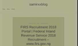 
							         FIRS Recruitment 2018 Portal | Federal Inland Revenue Service ...								  
							    