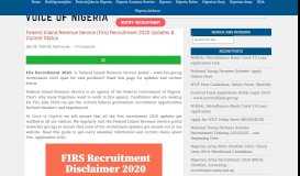 
							         Firs Recruitment 2019 Application Form at www.firs.gov.ng Portal								  
							    