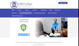 
							         First Aid Student Portal - CBD College								  
							    