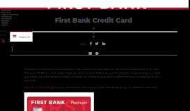 
							         First Bank Credit Card | First Bank								  
							    