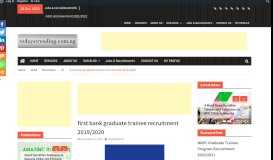 
							         first bank graduate trainee recruitment 2019/2020 : Todaystrending ...								  
							    