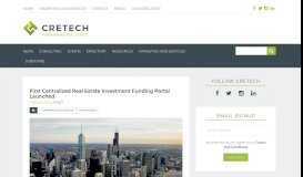 
							         First Centralized Real Estate Investment Funding Portal Launched ...								  
							    