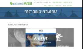 
							         First Choice Pediatrics | Authentic Web Design & Marketing Orlando								  
							    