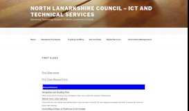 
							         First Class | North Lanarkshire Council - ICT and Technical ...								  
							    