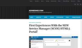 
							         First Experiences With the NEW Service Manager (SCSM) HTML5 ...								  
							    