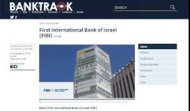 
							         First International Bank of Israel (FIBI) - BankTrack								  
							    