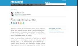 
							         First Look: Steam for Mac | Macworld								  
							    