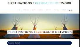 
							         First Nations Telehealth Portal > Home								  
							    