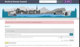 
							         First - Perth & Kinross Council - Search								  
							    