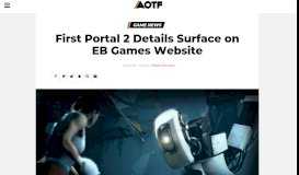 
							         First Portal 2 Details Surface on EB Games ... - Attack of the Fanboy								  
							    