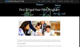 
							         First School Year Free Program | GG Interactive								  
							    
