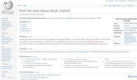 
							         First Security Islami Bank Limited - Wikipedia								  
							    