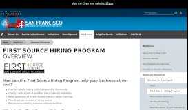 
							         First Source Hiring Program Overview | Office of Economic and ...								  
							    