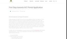 
							         First Step towards ACE Portal Application - Allied Consultants								  
							    