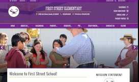 
							         First Street Elementary School - Home								  
							    