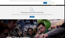 
							         FIRST Tech Challenge | FIRST								  
							    