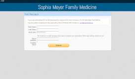 
							         First-Time Log In - Sophia Meyer Family Medicine								  
							    