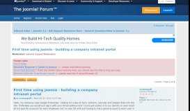 
							         First time using Joomla - building a company intranet portal ...								  
							    