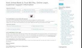
							         First United Bank & Trust Bill Pay, Online Login, Customer ...								  
							    