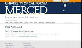 
							         First Year: After You Apply | Undergraduate Admissions - UC Merced ...								  
							    