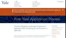 
							         First-Year Application Process | Yale College Undergraduate ...								  
							    