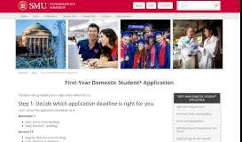 
							         First Year Application - SMU								  
							    