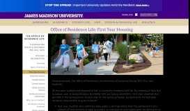 
							         First Year Housing - James Madison University								  
							    