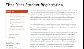 
							         First-Year Student Registration - Orientation - Macalester College								  
							    