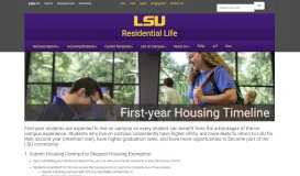 
							         First-year Students - Room & Roommate Selection | LSU Residential Life								  
							    