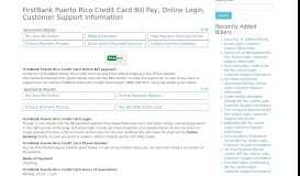 
							         FirstBank Puerto Rico Credit Card Bill Pay, Online Login ...								  
							    