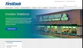 
							         FirstCash, Inc.: Investor Relations								  
							    