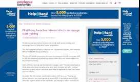 
							         FirstGroup launches intranet site to encourage ... - Employee Benefits								  
							    