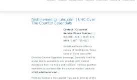 
							         firstlinemedical.uhc.com | UHC Over The Counter Essentials								  
							    