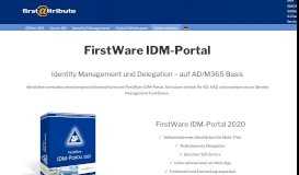 
							         FirstWare-IDM Portal - Identity Management Software - FirstAttribute AG								  
							    